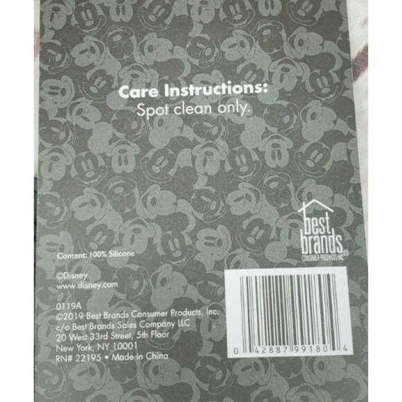 Mickey & Minnie Mouse 2 Pack Silicone Trivet Hot Plate Mat Black & Red Décor - Picture 5 of 8